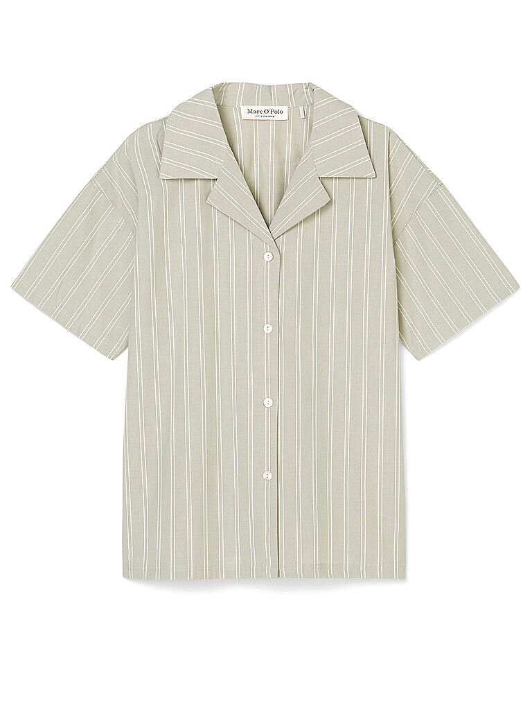 MARC O'POLO Pyjamahemd grün | S